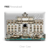Roma Trevi Fountain Macbook Clear Case, Architecture Aesthetic