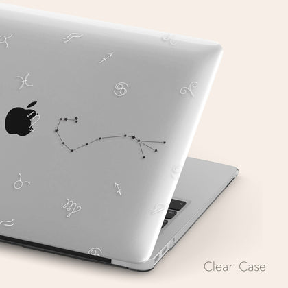 Scorpio Case, Aesthetic Zodiac Constellation Clear Hard Case - MinimalGadget