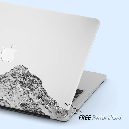 Snow Mountain Macbook Hard Cover, Personalized Landscape Nature Art case - MinimalGadget