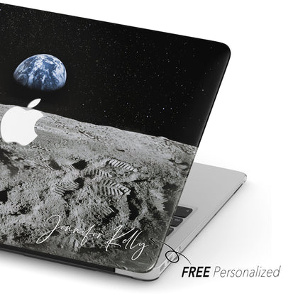 Step on Moon Macbook Hard Cover, Personalized Space Nature Art case - MinimalGadget