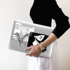 Surreal collage Macbook Black Clear Case, Vaporwave Sculpture