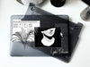 Surreal collage Macbook Black Clear Case, Vaporwave Sculpture