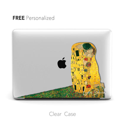 The Kiss, Clear Hard Case, Gustav Klimt, Personalized Name - MinimalGadget