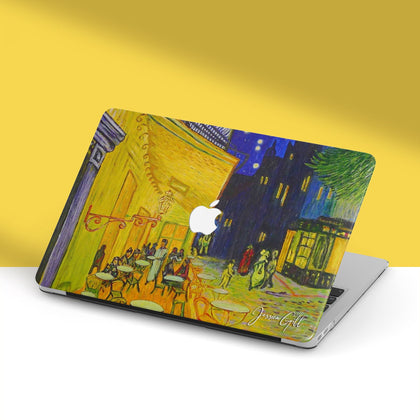 Van Gogh Art, Macbook Case Personalized Hard Cover, Cafe Terrace at Night - MinimalGadget