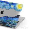 Van Gogh inspired The Starry Night, Personalized Macbook CLEAR Hard Case