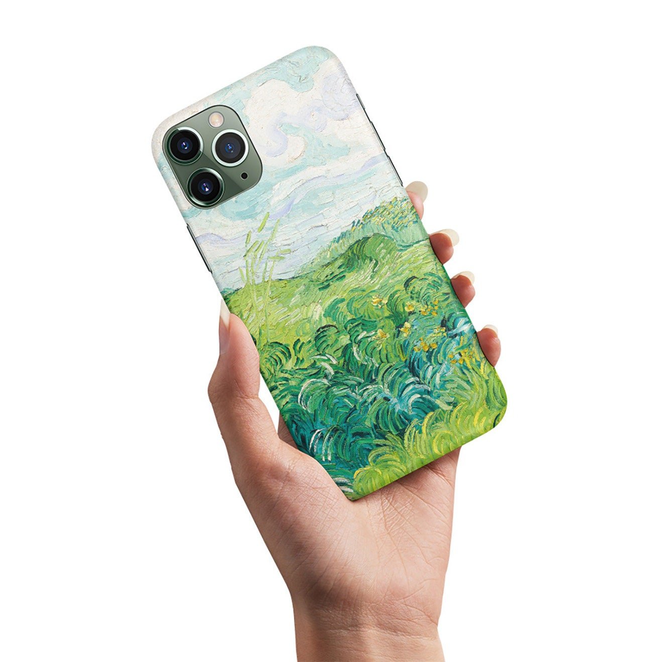 Van Gogh Phone Case, Green Wheat Fields, Personalized name SOFT Case - MinimalGadget Van Gogh Phone Case, Green Wheat Fields, Personalized name SOFT Case - MinimalGadget