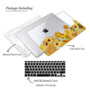 Van Gogh Sunflowers inspired, Personalized Name Macbook CLEAR Hard Case