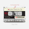 Vintage Audio Cassette illustration Macbook CLEAR Case, Personalized Name Case