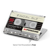 Vintage Audio Cassette illustration Macbook CLEAR Case, Personalized Name Case