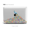 watercolor Peacock Macbook Clear Case, Matte Case