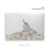 watercolor Peacock Macbook Clear Case, Matte Case