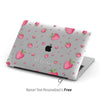 Watercolour Strawberry, Clear Macbook Hard Case, Custom name