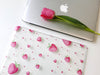 Watercolour Strawberry, Clear Macbook Hard Case, Custom name