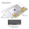 Wild Flowers Macbook Clear Case, Aesthetic Personalized Name