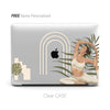 Yoga Self Love, Abstract Plants Illustration, Macbook Clear Case Personalized Name