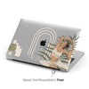 Yoga Self Love, Abstract Plants Illustration, Macbook Clear Case Personalized Name