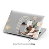Yoga Self Love, Abstract Plants Illustration, Macbook Clear Case Personalized Name