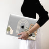 Yoga Self Love, Abstract Plants Illustration, Macbook Clear Case Personalized Name