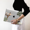 Yoga Woman abstract Plants Illustration, Macbook Clear Case, Personalized Name