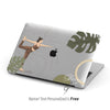 Yoga Woman abstract Plants Illustration, Macbook Clear Case, Personalized Name