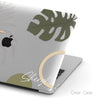 Yoga Woman abstract Plants Illustration, Macbook Clear Case, Personalized Name