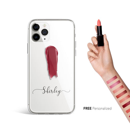 YOUR Lipstick Color custom, Fashion iPhone Clear Case - MinimalGadget